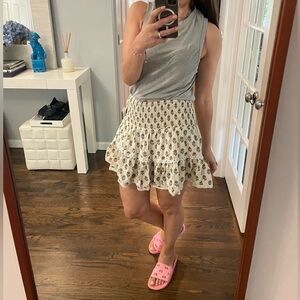 Madison Matthews Amelia Mini Skirt Block Print